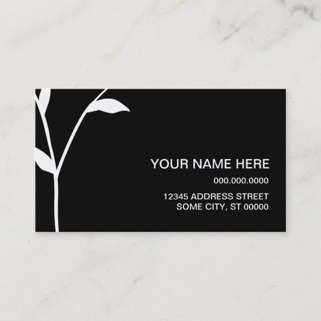 sophisticated stem business card (Front)