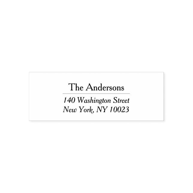 sophisticated stripe return address label self-inking stamp (Design)