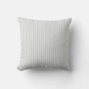 Sophisticated stripes in blue and offwhite throw pillow