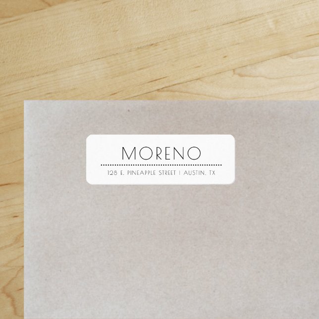 Sophisticated Style Chic Return Address ("Everyday is abundantly beautiful." 
Sincerely Best Wishes from Lucky Design World)