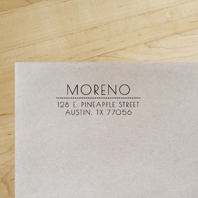 Sophisticated Style Chic Return Address Self-inking Stamp ("Everyday is abundantly beautiful." 
Sincerely Best Wishes from Lucky Design World)