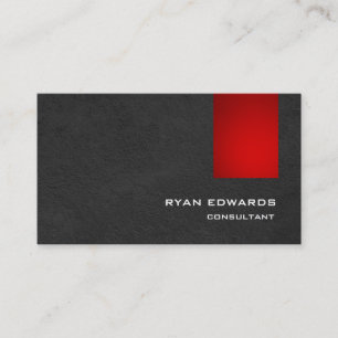 Sophisticated Stylish Red Grey Pattern Modern Business Card