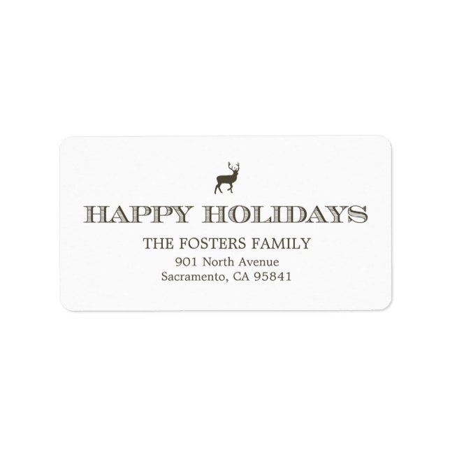 Sophisticated Tag Holiday Address Labels (Front)
