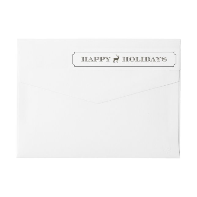 Sophisticated Tag Holiday Wraparound Label (Back)