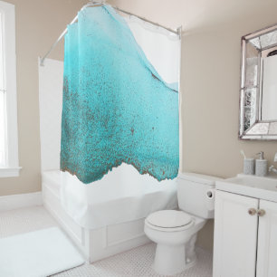 Sophisticated Teal Black White Abstract