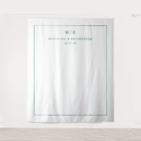 Sophisticated Teal Minimalist Initials