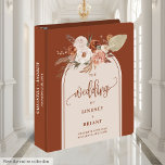 Sophisticated Terracotta Pampas Sage Boho Arch   Binder<br><div class="desc">✅ For matching items search 205W in my collections ✅ Preserve your most cherished memories with this boho terracotta wedding ring binder and memory album, designed with watercolor florals in terracotta, copper, burnt orange, rust, and dusty orange tones. Featuring soft pampas grass, muted sage greenery, and a chic boho arch,...</div>