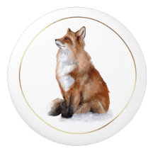 Sophisticated Vintage Red Fox Equestrian Knob