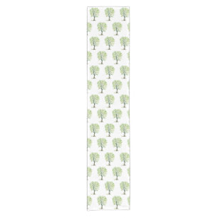 Sophisticated watercolor tree Upsherin Upshernish Short Table Runner