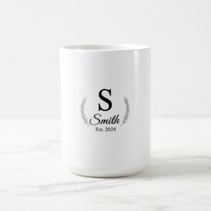 Sophisticated Wedding Date Keepsake   Customizable Coffee Mug