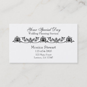 Sophisticated Wedding Planner Business Card