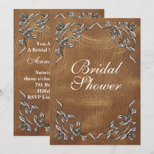 Sophisticated Western Bridal Shower Invitation