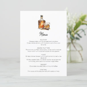 Sophisticated Whiskey & Cigar Birthday Menu