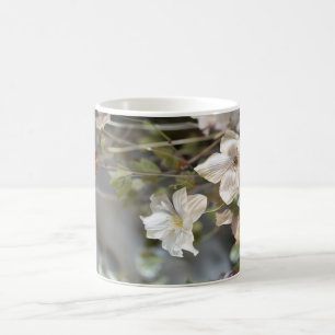 Sophisticated White Floral Mug Pale Flowers Fine