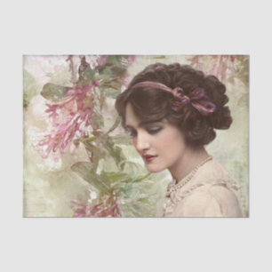 Sophisticated Young Victorian Woman Portrait  Tissue Paper