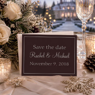 Sophistication intemporelle Purple Save the Date
