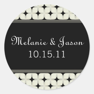 Sophistication rétro Enregistrer les stickers Date