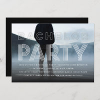 Sophistiqué Chic Bachelor Party Photo Invitation