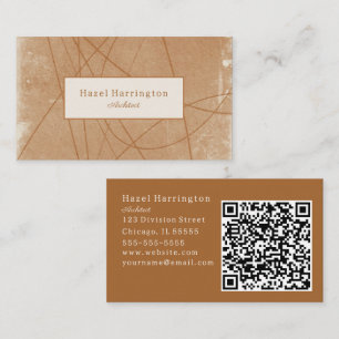 Sophistiqué Grunge QR Code Carte de visite unique