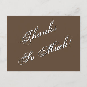Sophistiqué "Merci Beaucoup !" Carte postale