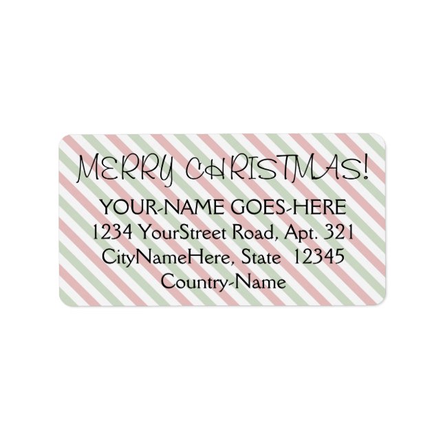 Sophistiqué "MERCI NOËL !" Étiquette de adresse (Devant)