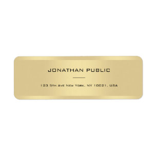 Sophistiqué Modèle Or Chic Moderne Minimaliste