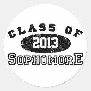 Sophomore Class Of Classic Round Sticker