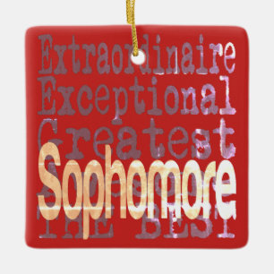 Sophomore Extraordinaire Ceramic Ornament