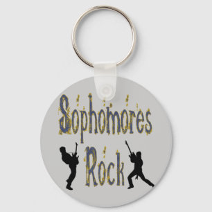 Sophomores Rock - Guitar Players Keychain
