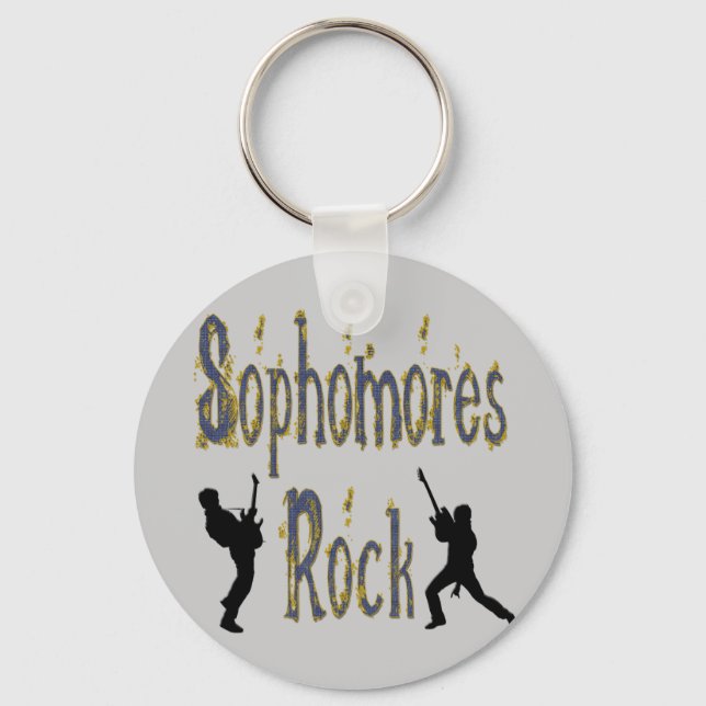 Sophomores Rock - Guitar Players Keychain (Front)