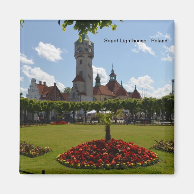 Sopot Lighthouse in Sopot, Poland Magnet (Front)