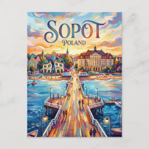 Sopot Poland Postcard