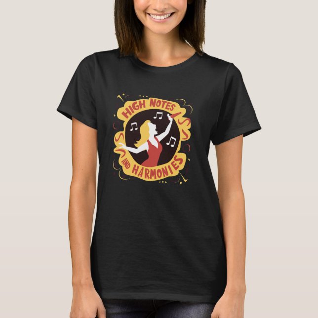Soprano Singer Vocal Range Vocalist Voice Singing  T-Shirt (Front)