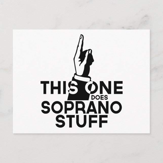 Soprano Stuff - Funny Soprano Music Postcard (Front)
