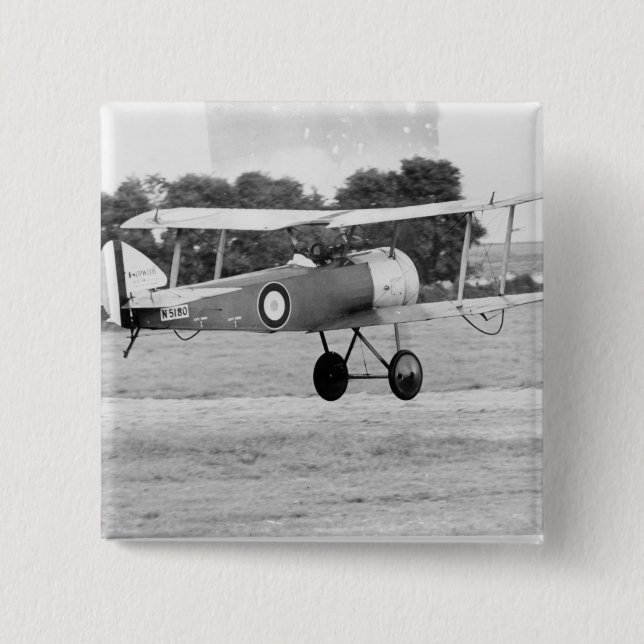 Sopwith Aircraft Taking Off 2 Inch Square Button (Front)