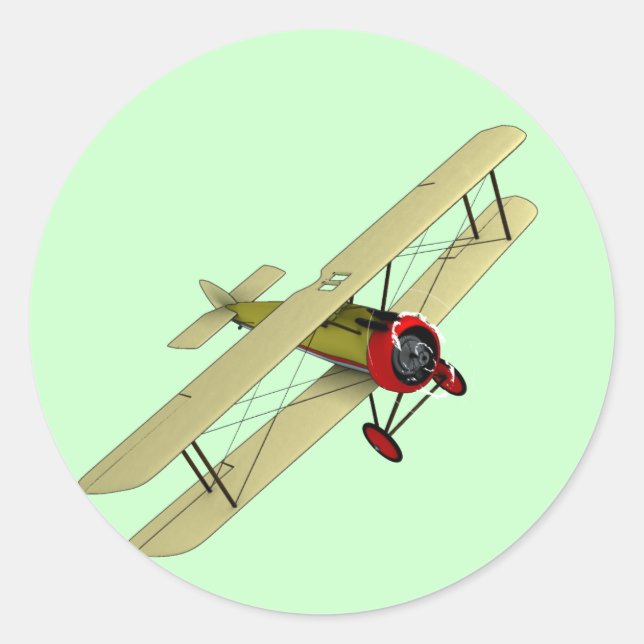 Sopwith Camel Biplane Classic Round Sticker (Front)