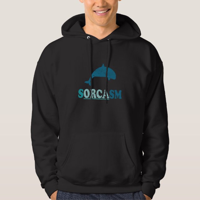 Sorcasm orca whale watching hoodie (Front)