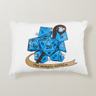 Sorcerer Dice Design Accent Pillow