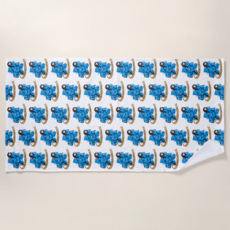 Sorcerer Dice Design Beach Towel