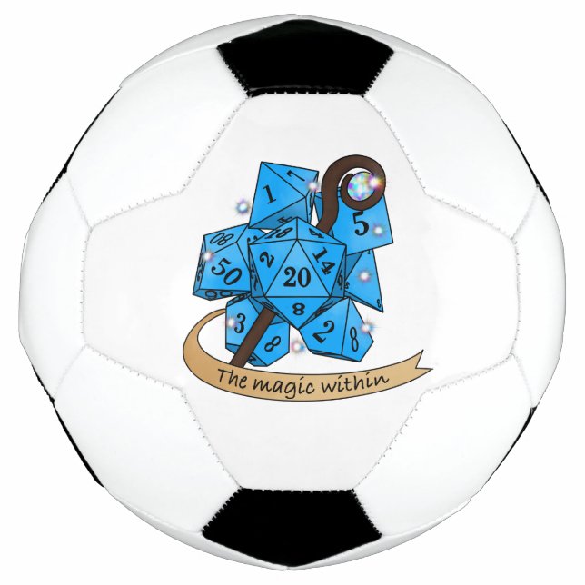 Sorcerer Dice Design Soccer Ball (Front)