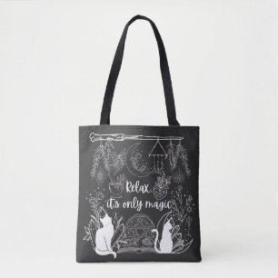 Sorcerer's Serenity: Relax, It's Only Magic Design Tote Bag