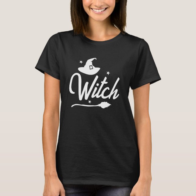 Sorcière, Casquette et chambre, T-shirt d'Hallowee (Devant)