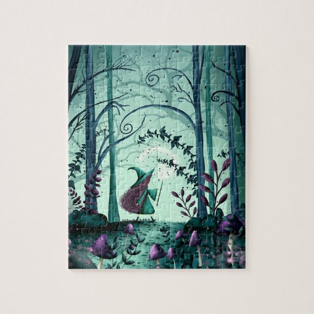 Sorcière dans le Puzzle de Bois (Vertical)