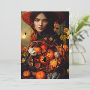 Sorcière d'automne Invitation de la fête d'Hallowe