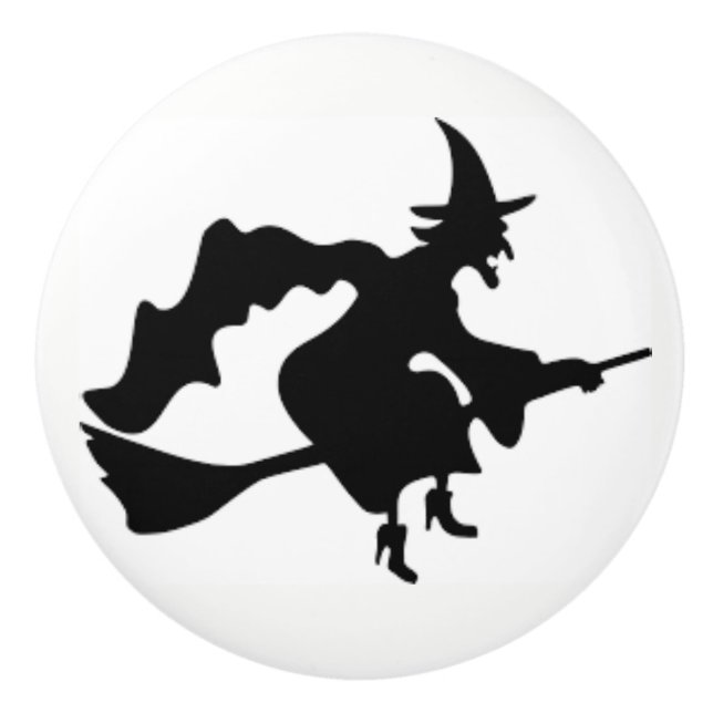 Sorcière de Halloween sur un bouton et des (Devant)