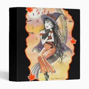 Sorcière d'Halloween Chat Classeur par Molly Harri