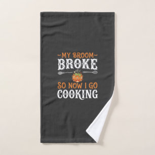 Sorcière d'Halloween Cuisine Balai Cassé Conceptio