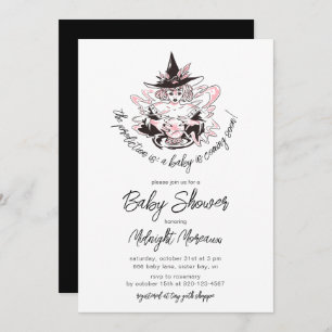 Sorcière Halloween Baby shower Invitation