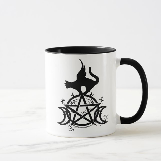Sorcière triple de tasse de chat noir de (Droite)