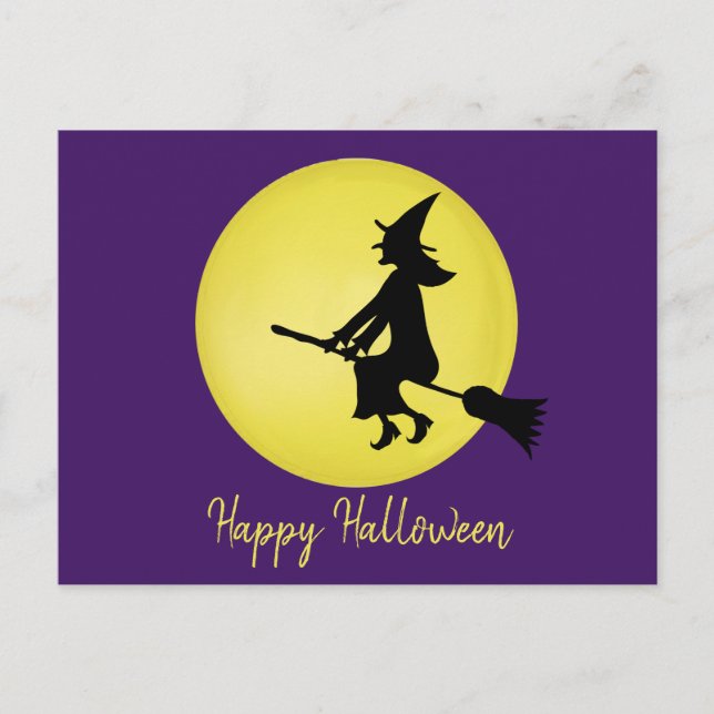 Sorcière volante dans la carte au clair de lune (Devant)